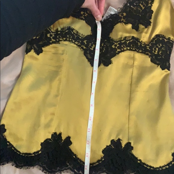 Dolce&gabana mustard silk and lace top - Picture 7 of 8